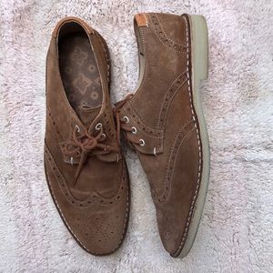 Ted Baker Suede Wing Tip Derby Dress Shoes